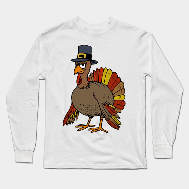 Thanksgiving Turkey Long Sleeve T-Shirt by valentinahramov
